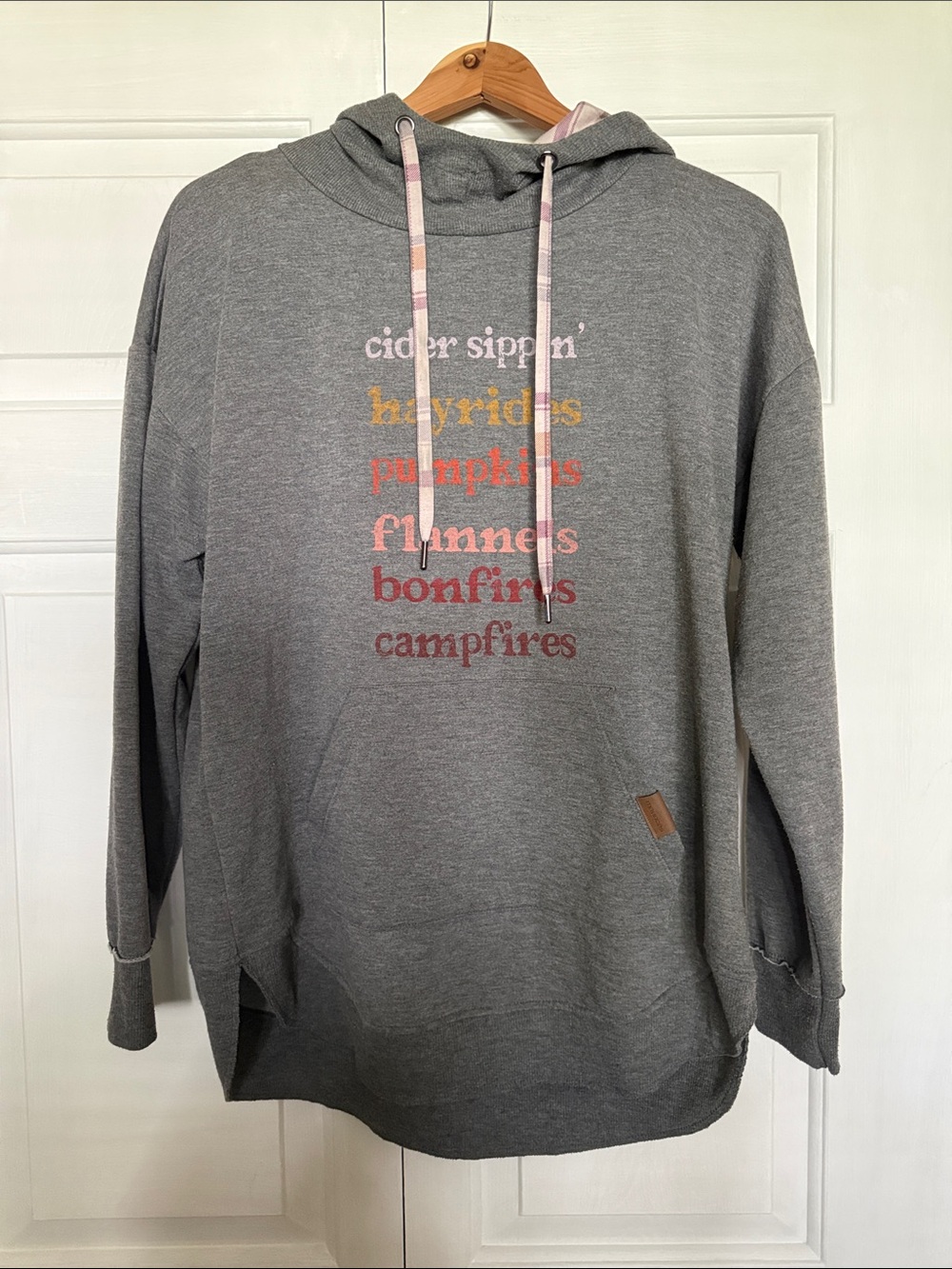 Maurices Gray Crewneck Hoodie with Fall Text Graphic